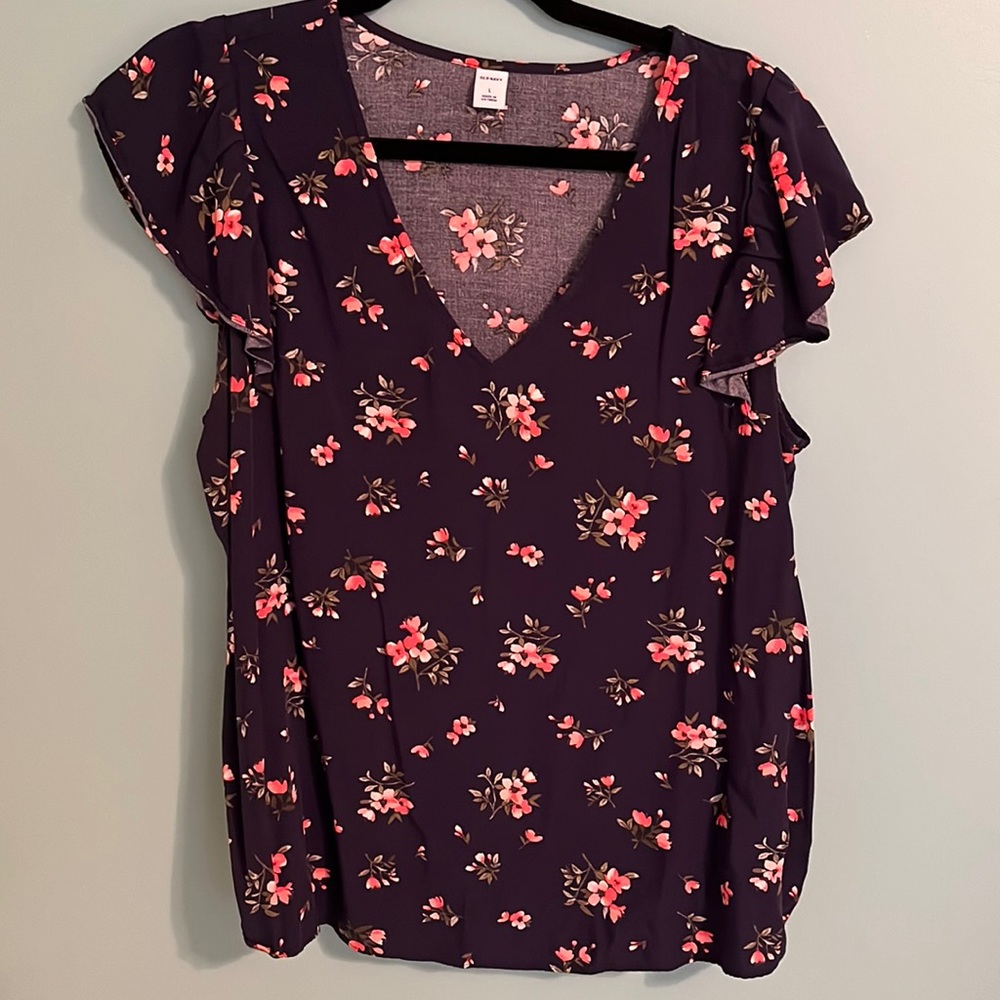 Floral work blouse